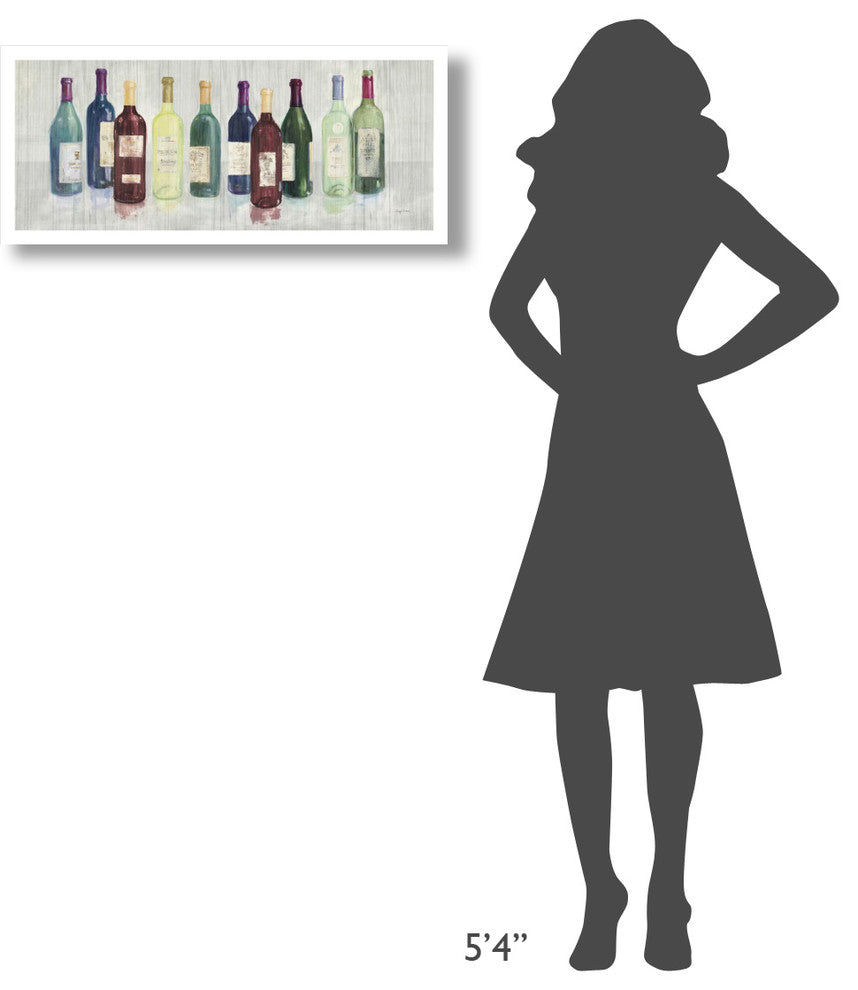 "Keeping Good Company on Wood Red Wine" Paper Print by Avery Tillmon, 32"x14"