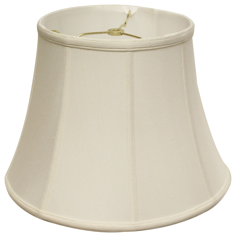 18" White Altered Bell Monay Shantung Lampshade