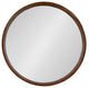 Hutton Round Wood Wall Mirror, Walnut Brown 36 Diameter