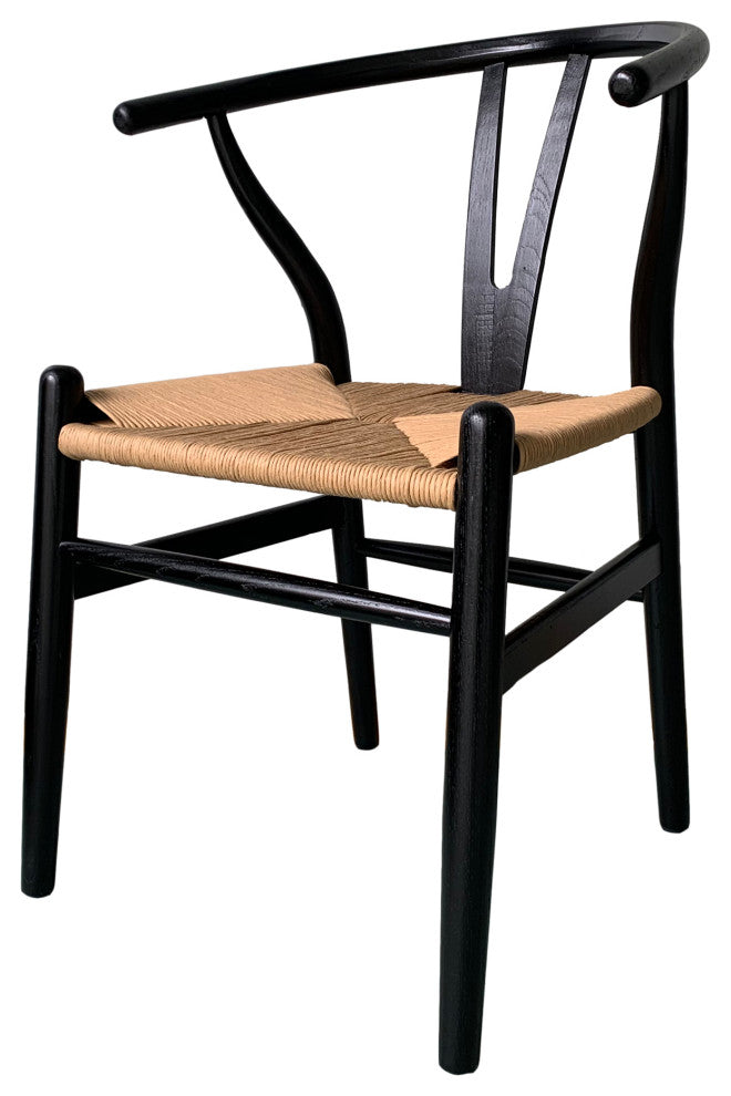 Ventana Dining Chair Black And Natural, Set of 2