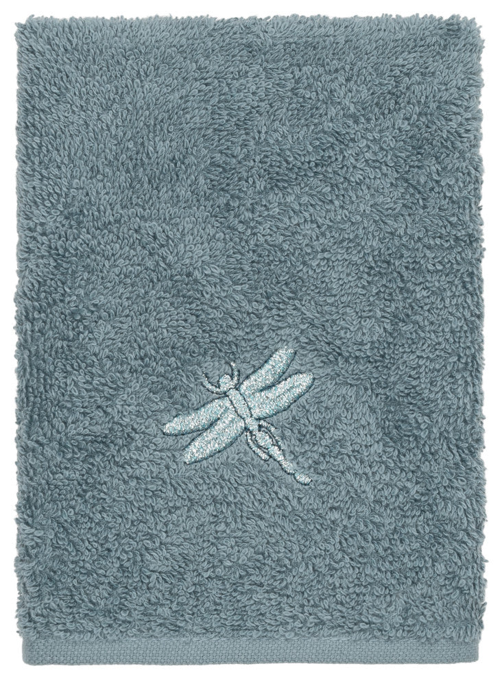 Linum Home Textiles Turkish Cotton Braelyn 3-Piece Embellished Towel Set, Teal