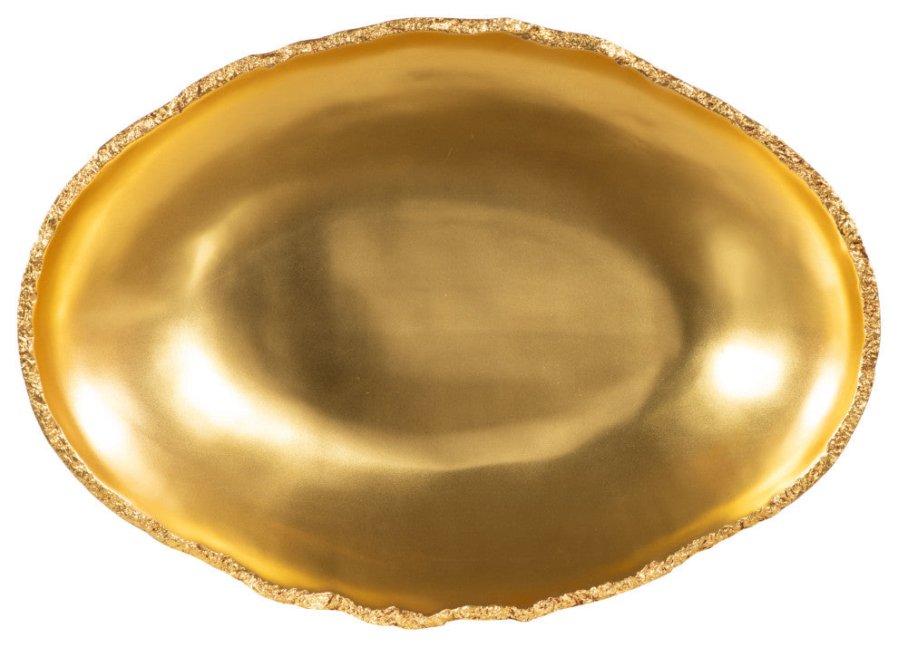 Broken Egg Bowl, White and Gold Leaf, Extra Large