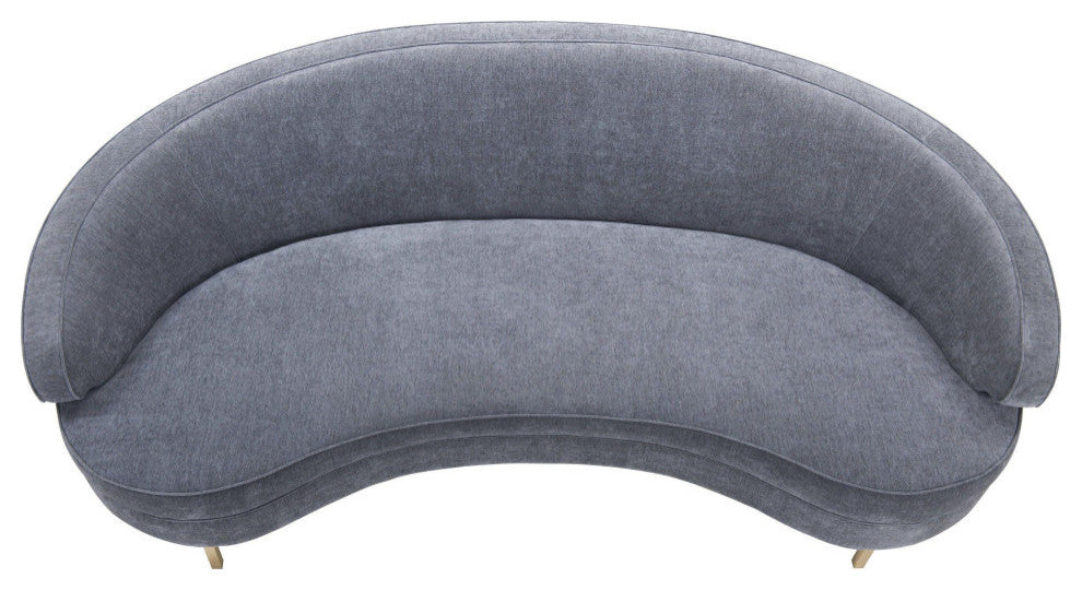 TOV Furniture Baila Grey Velvet Sofa