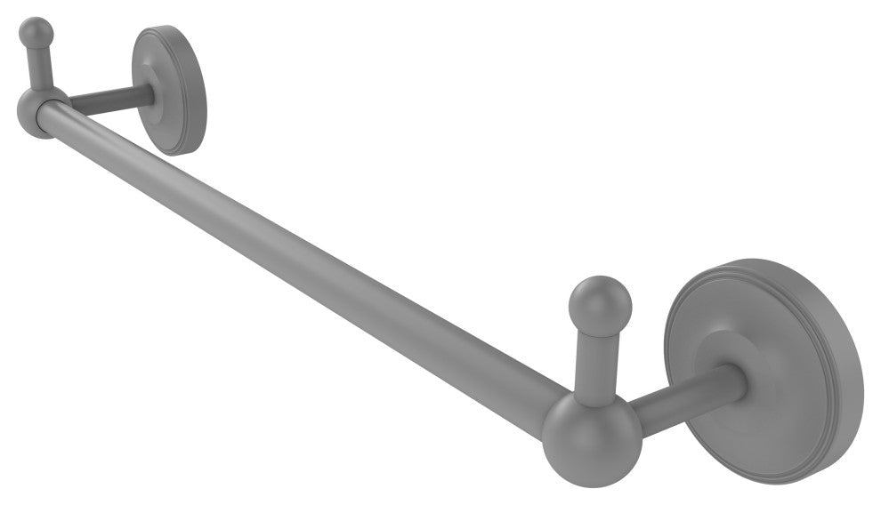 Prestige Regal 36" Towel Bar with Integrated Hooks, Matte Gray