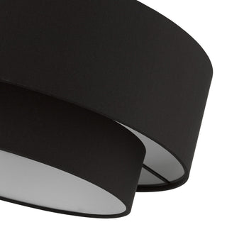 Bainbridge 3-Light Black Large Semi-Flush