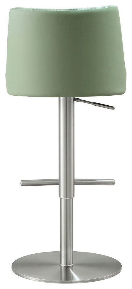 TOV Furniture Reagan Sea Foam Green and Silver Adjustable Stool
