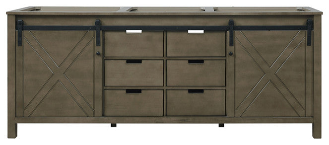 Marsyas 80" Vanity Cabinet Only, Rustic Brown