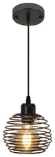 Industrial Hanging Ceiling Light Over Island Cage Black Pendant Light Fixture