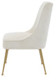 Cedric Fabric Dining Side Chair Gold Legs, Set of 2, Opus Cream