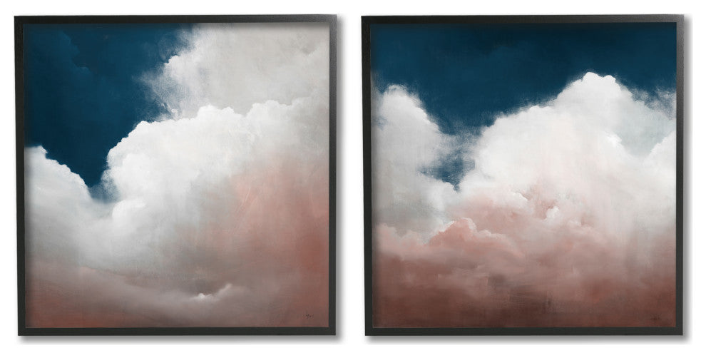 Flullfy Clouds Deep Blue Sky,17 x 17