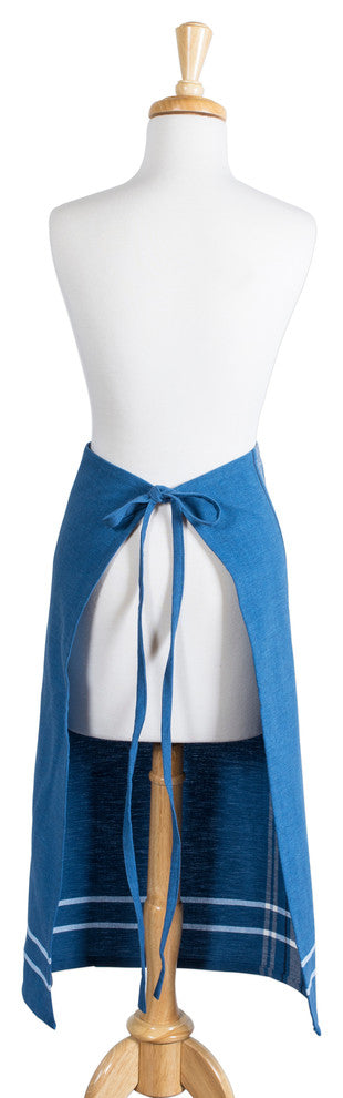 DII Chambray Blue French Stripe Bistro Apron
