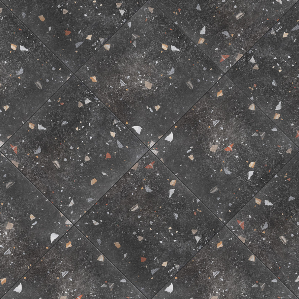 Sonar Black Porcelain Floor and Wall Tile