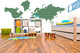 Studio Map Mural, Circuits, Peel and Stick, 3 Panels, 124"x60"