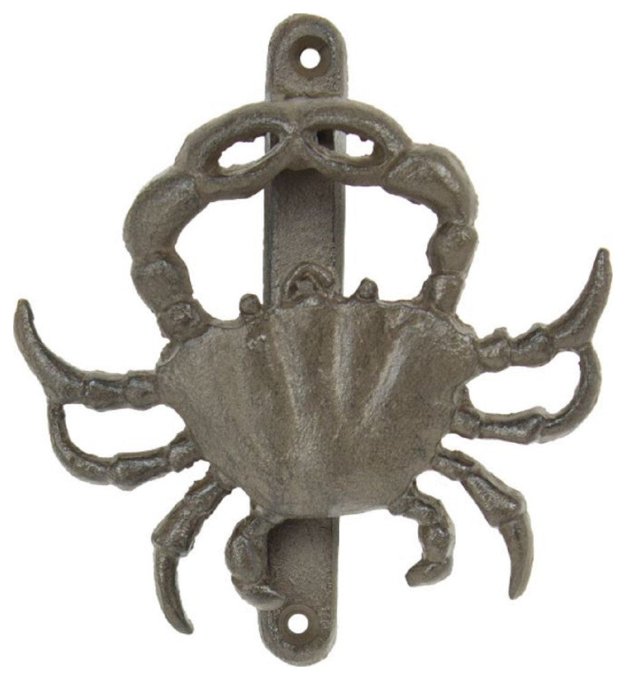 Crab Door Knocker Cast Iron Antiqued Brown