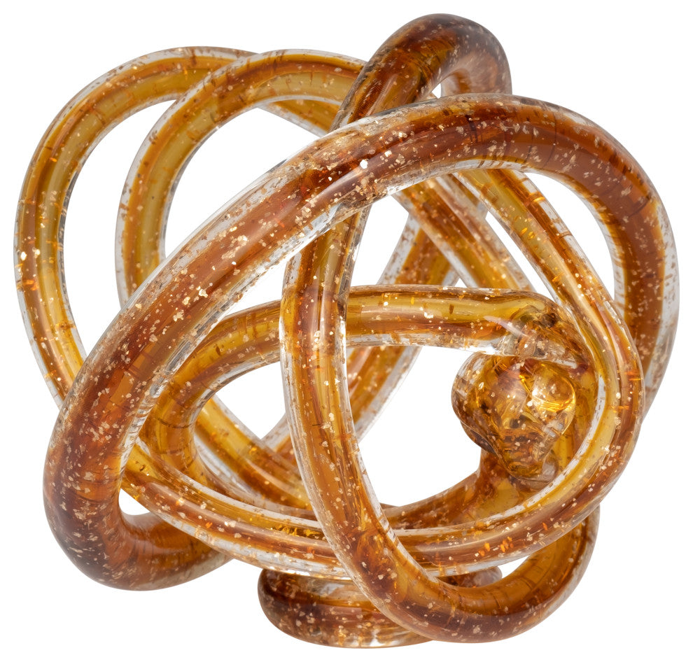 Glass, 6" Knot Amber