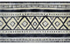 2' x 4' Black and Gray Modern Tribal Washable Floor Mat