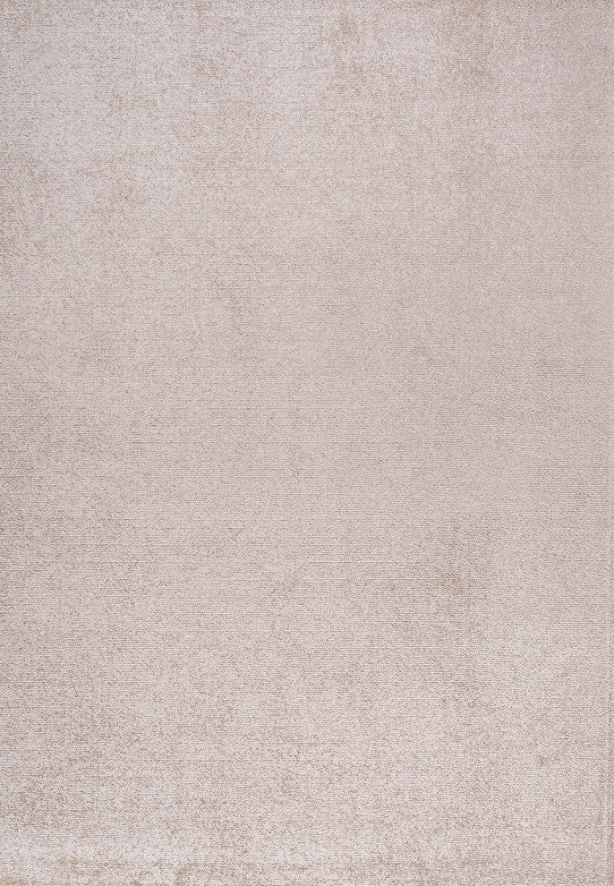 Haze Solid Low-Pile Runner Rug, Beige, 5 X 8