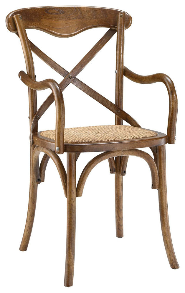 Walnut Gear Dining Armchair Set of 4