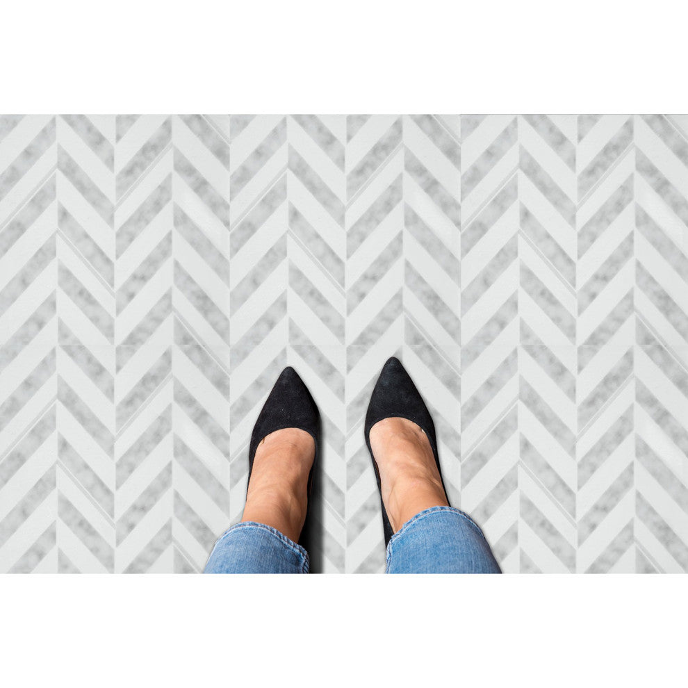Achim Home Furnishing Retro 12" x 12" Self Adhesive Floor Tiles Chevron 20 Tile