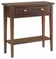 Leick Furniture Hall Wood Console-Sofa Table in Chocolate Oak Finish