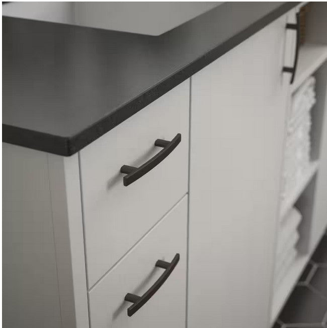 Mascot Hardware 3 inch CTC Arch Matt Black Cabinet Pull - Pack of 10