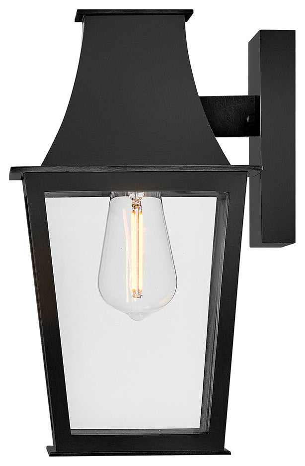 Hinkley Georgetown Small Wall Mount Lantern, Black