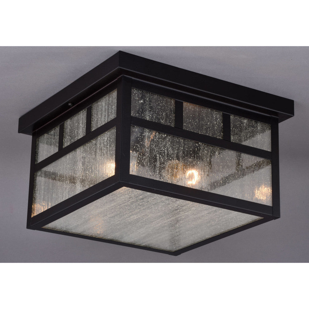 Vaxcel Lighting OF14611 Mission 2 Light Flush Mount Outdoor - Burnished Bronze