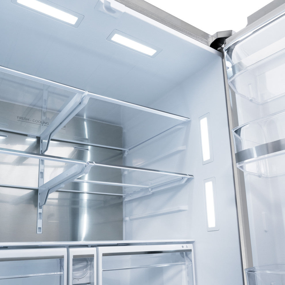 ZLINE 36" Standard Depth Refrigerator With Water, Stainless RSMZ-W-36-FCB