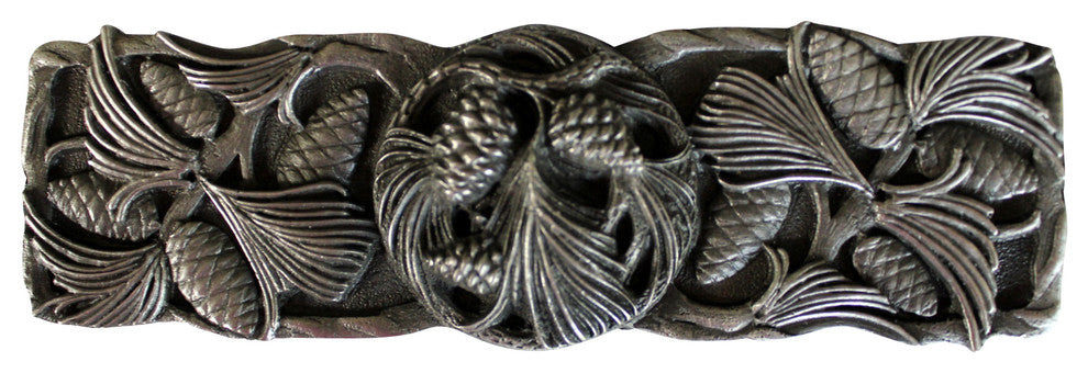 Cones & Boughs Pull Antique Brass, Antique Pewter