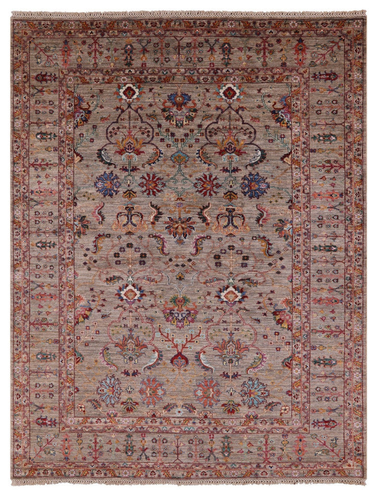 Handmade Persian Tabriz Rug 5' 9" X 7' 6" Q7613