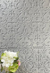 Floral 12'' x 24'' Ceramic Tile for Wall in Grey