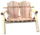 White Cedar Log Outdoor Adirondack Loveseat