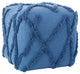 Mina Victory SH018 Pouf, Blue, 16X16X16