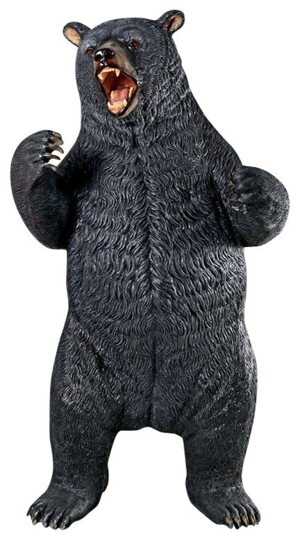 Growling Black Bear Statue