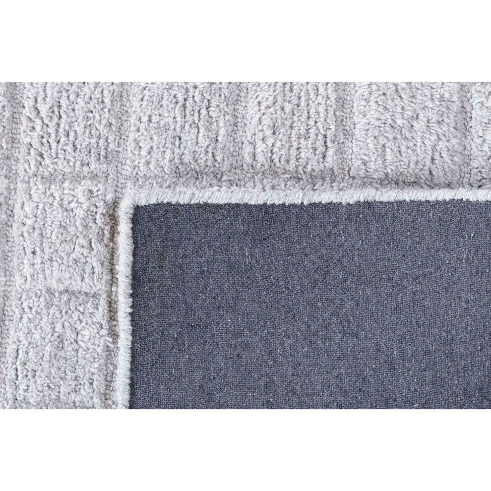 Manhattan Squares Area Rug, Gray, 2'6"x8'
