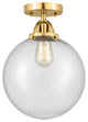 Beacon Semi-Flush Mount, Satin Gold, Seedy, Seedy