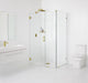 78"x55"x35" Frameless 90 Degree Shower Enclosure Wall Hinge, Satin Brass