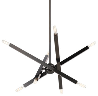 Livex Lighting Monaco 8-Light Black Chrome Chandelier
