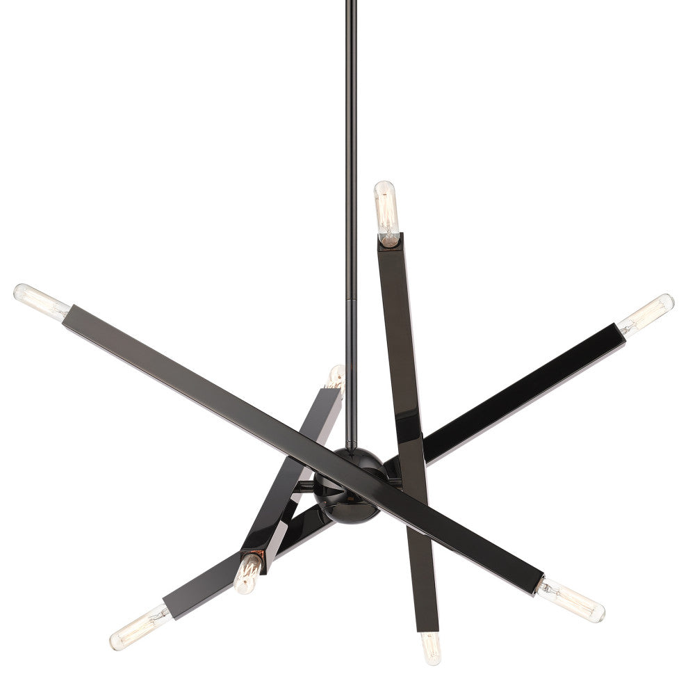 Livex Lighting Monaco 8-Light Black Chrome Chandelier