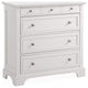 Bowery Hill Traditional 4-Drawer Hardwood Chest in Off White
