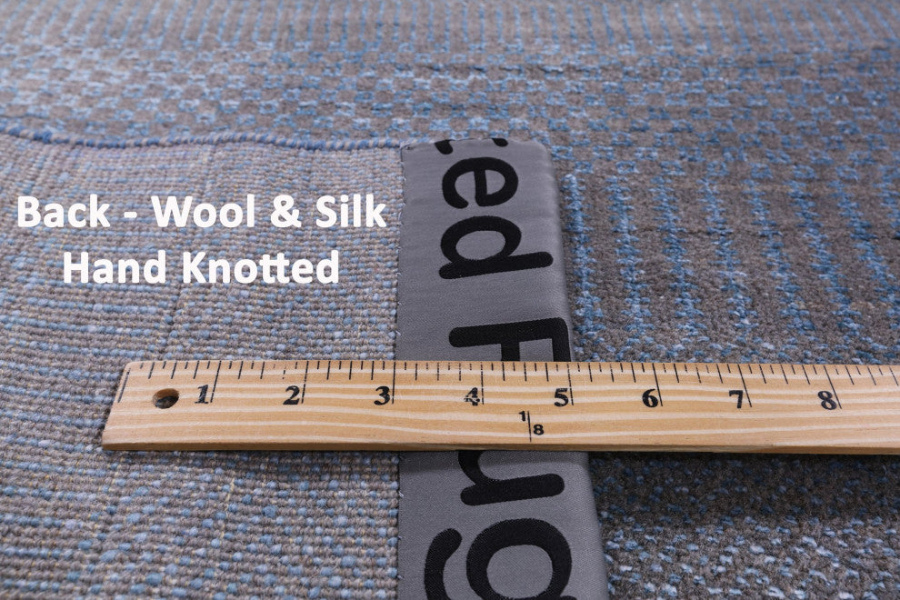 Wool and Silk Handmade Savannah Grass Rug 6' 0" X 8' 11" Q11403