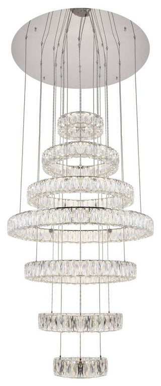 Contemporary Chrome-Light Chandelier