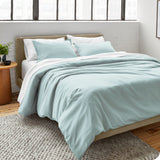 Bare Home Microfiber Duvet Cover & Sham Set, Light Blue, King