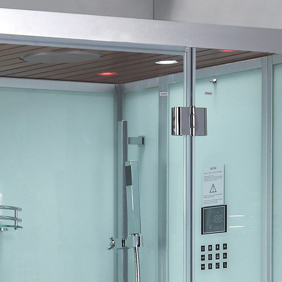 Platinum DZ959F8-BLK-L Black Steam Shower, White, Right Shower