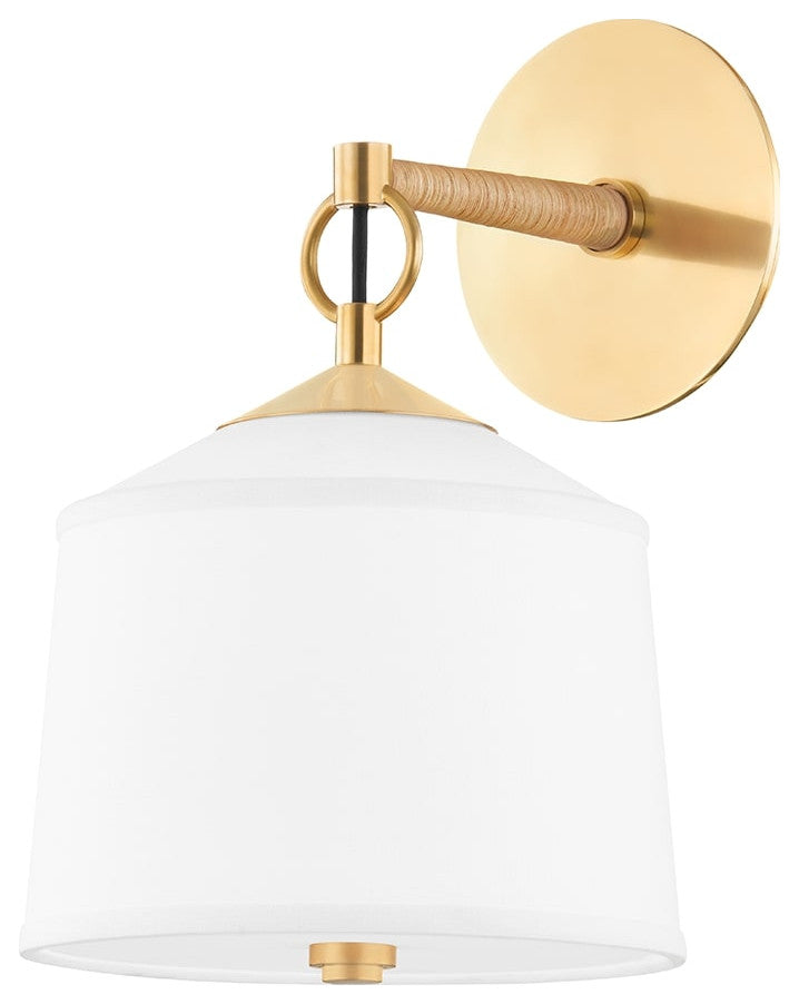 White Plains 1-Light Wall Sconce Aged Brass