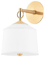 White Plains 1-Light Wall Sconce Aged Brass