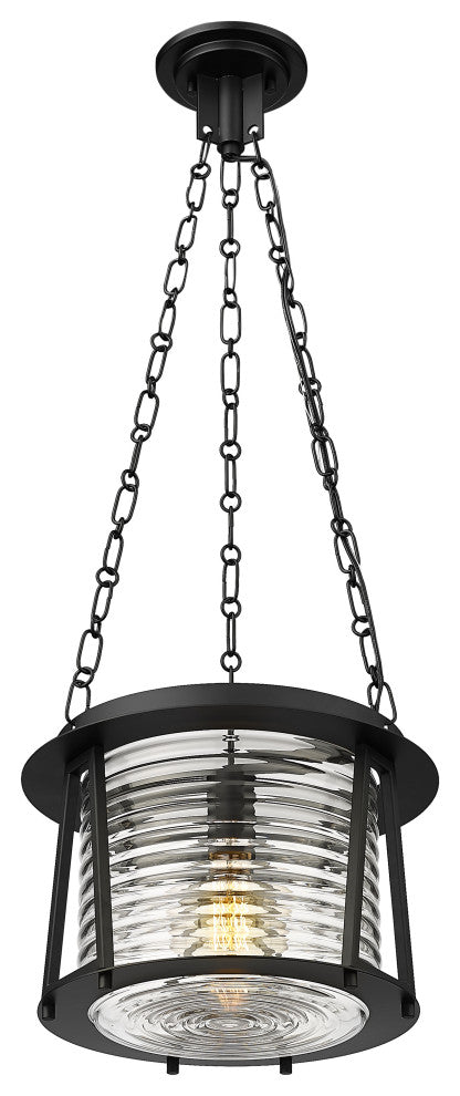 Z-LITE 1-Light Pendant, Matte Black