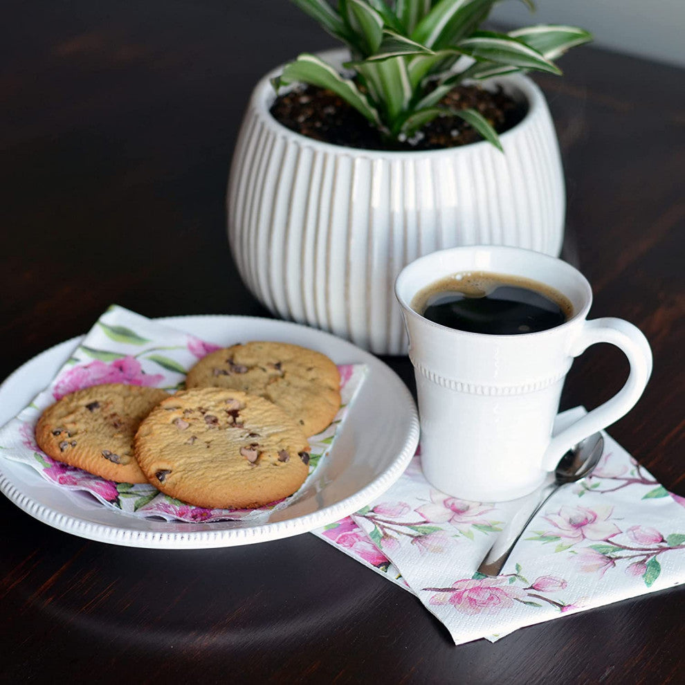 40 Count Pink Peony Napkins