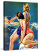 "At the Pool" Painting Print on Canvas by John LaGatta