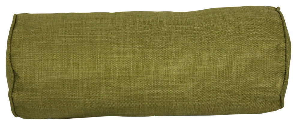 20"X8" Double-Corded Polyester Bolster Pillows With Inserts, Set of 2, Avocado